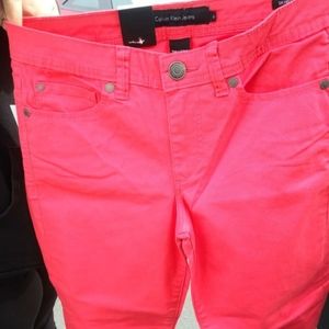 calvin klein power stretch skinny crop pants